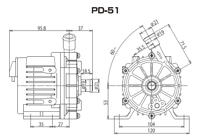 MDP0126-0127-0128-0129_1 Sanso Pump PD-51CFD-200A - 3phase - Image 1